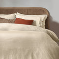 Natural - Side - Yard Lark Muslin Cotton Duvet Cover Set