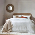 White - Front - Yard Lark Muslin Cotton Duvet Cover Set