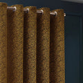 Gold - Back - Paoletti New Galaxy Chenille Eyelet Curtains