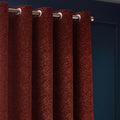 Copper - Back - Paoletti New Galaxy Chenille Eyelet Curtains