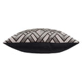 Grey-Black - Side - Paoletti Henley Jacquard Velvet Cushion Cover
