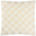 Dreamy Cream - Front - Heya Home Check It Fleece Cushion Cover
