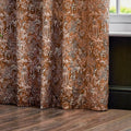 Amber - Side - Wylder Chenille Bengal Tiger Eyelet Curtains