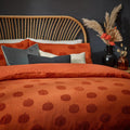 Spice - Side - Furn Tufted Cotton Pumpkin Duvet Cover Set