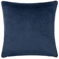 Navy - Back - Paoletti Stratus Piping Detail Jacquard Cushion Cover