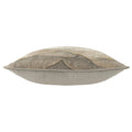 Taupe - Side - Paoletti Stratus Piping Detail Jacquard Cushion Cover