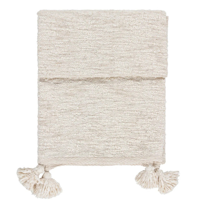 Ecru - Back - Yard Heath Tassel Throw
