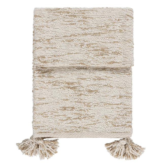 Natural - Front - Yard Heath Tassel Throw