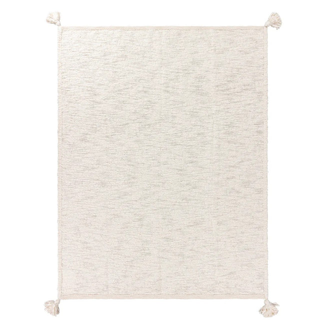 Ecru - Front - Yard Heath Tassel Throw