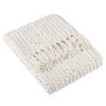 Natural - Front - Hoem Arvo Bouclé Fringe Throw