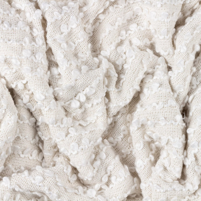 Natural - Back - Hoem Arvo Bouclé Fringe Throw