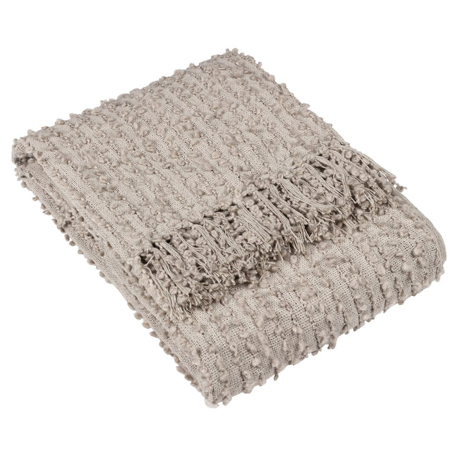 Feather - Front - Hoem Arvo Bouclé Fringe Throw