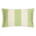 Green - Front - Furn Araya Velvet Striped Cushion Cover