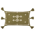 Khaki - Front - Yard Folis Embroidered Cushion Cover