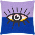 Lilac-Blue - Front - Heya Home All Eyes On You Bouclé Cushion Cover