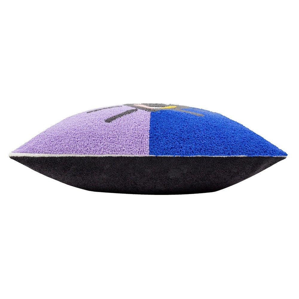 Lilac-Blue - Side - Heya Home All Eyes On You Bouclé Cushion Cover
