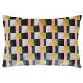 Pink-Avocado Green - Front - Paoletti Keela Geometric Cushion Cover