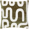 Olive - Front - Hoem Vardan Jacquard Chenille Cushion Cover