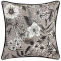 Sepia - Front - Wylder Harlington Botany Piped Velvet Floral Cushion Cover