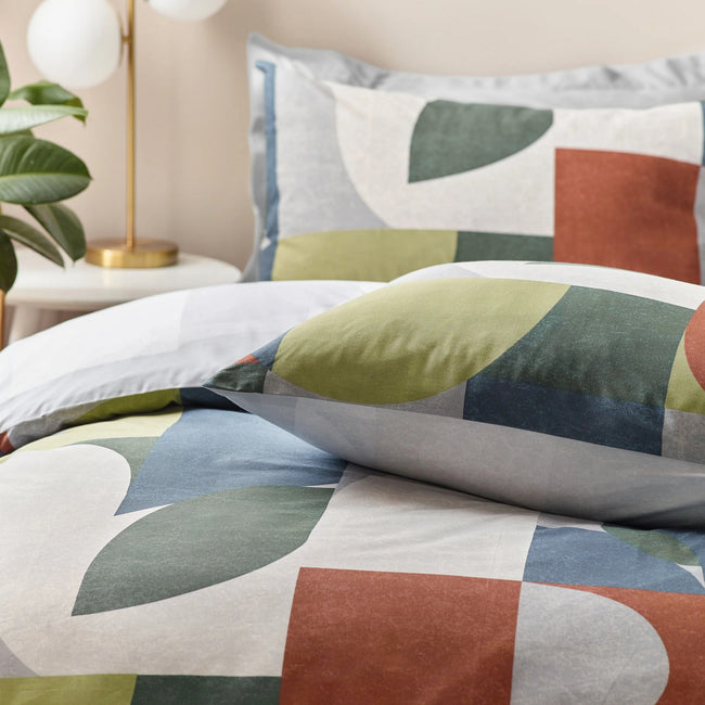 Multicoloured - Back - Hoem Siresa Geometric Duvet Cover Set