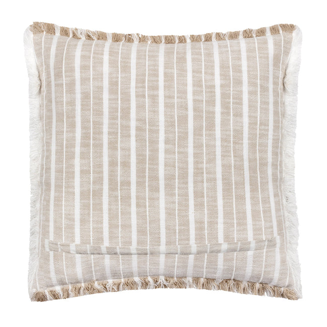 Natural - Back - Yard Bowman Striped Cushion Cover