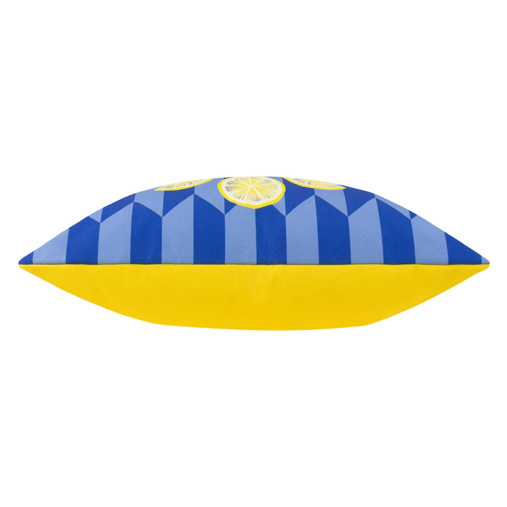 Blue - Side - Furn Limoncello Abstract Outdoor Cushion Cover