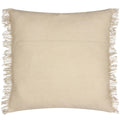 Stone-Natural - Back - Yard Beni Fringed Checked Cushion Cover