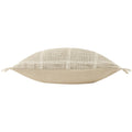 Stone-Natural - Side - Yard Beni Fringed Checked Cushion Cover