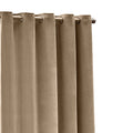 Natural - Front - Yard Chenille Velvet Eyelet Curtains