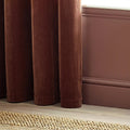 Nutmeg - Side - Yard Chenille Velvet Eyelet Curtains