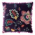 Damson - Back - Paoletti Palampur Velvet Cushion Cover