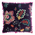 Damson - Front - Paoletti Palampur Velvet Cushion Cover