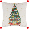 Multicoloured - Front - Furn Deck The Halls Tree Embroidered Cushion Cover
