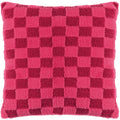 Pinky Crush - Front - Heya Home Check It Fleece Bouclé Cushion Cover