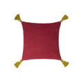 Ruby Red - Back - Wylder Embroidered Mushroom Cushion Cover