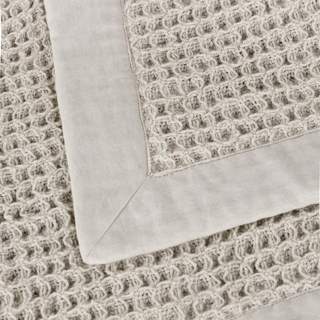 Taupe - Back - Yard Canopy Waffle Oversized Throw