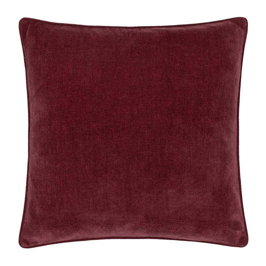 Beetroot - Front - Yard Piped Chenille Cushion Cover