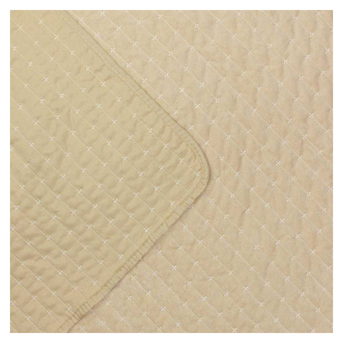 Champagne - Side - Paoletti Henley Pin-cord Bedspread