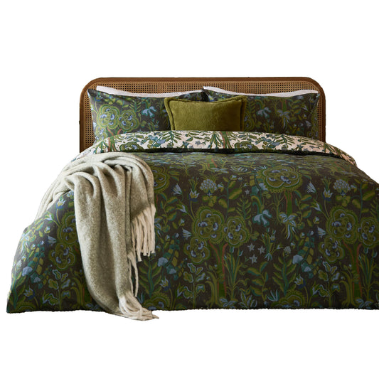 Evergreen - Front - Furn Garden Of Wonder Reversible Duvet Cover Set