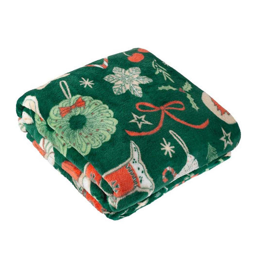 Emerald - Front - Duvet Day Festive Treats Fleece Christmas Throw