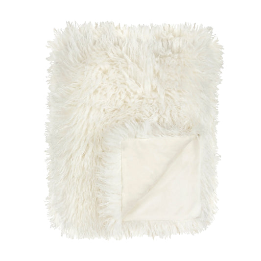 Ecru - Front - Furn Rowan Faux Fur Throw