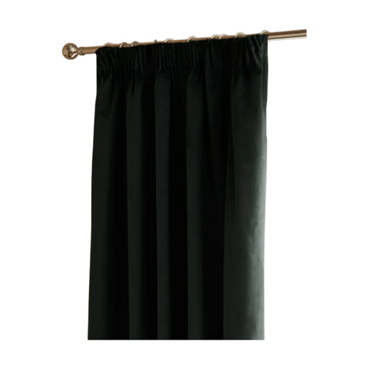 Black - Front - Furn Ultimate Velvet Eyelet Curtains