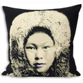 Black-Grey - Front - Riva Home Monochrome Eskimo Cushion Cover