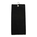 Black - Front - Towel City Microfibre Golf Towel
