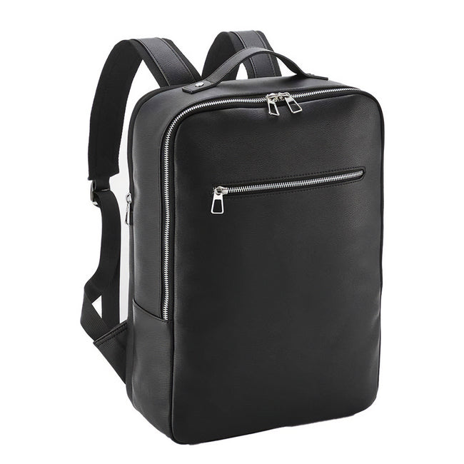 Black - Side - Quadra Tailored Luxe PU Backpack
