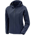 Navy - Front - Result Genuine Recycled Womens-Ladies Recycled Printable Soft Shell Jacket