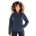 Navy - Side - Result Genuine Recycled Womens-Ladies Recycled Printable Soft Shell Jacket
