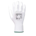 White - Front - Portwest PU Palm Coated Gloves (A120) - Workwear
