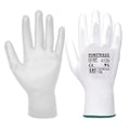 White - Back - Portwest PU Palm Coated Gloves (A120) - Workwear