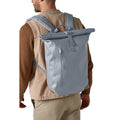 Blue Grey - Back - Quadra Roll Top Waterproof 14L Backpack